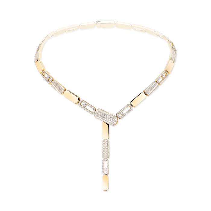 Messika 18K Yellow Gold Imperial Move 3.47cttw Diamond Necklace