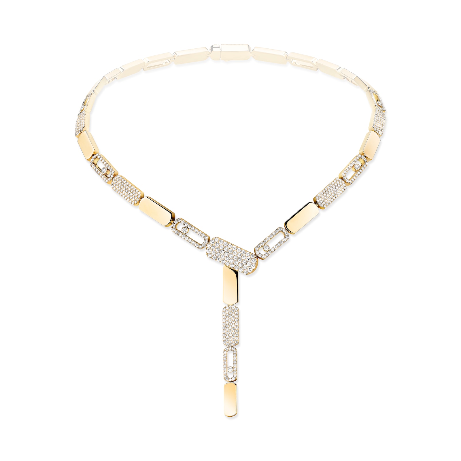 Messika 18K Yellow Gold Imperial Move 3.47cttw Diamond Necklace