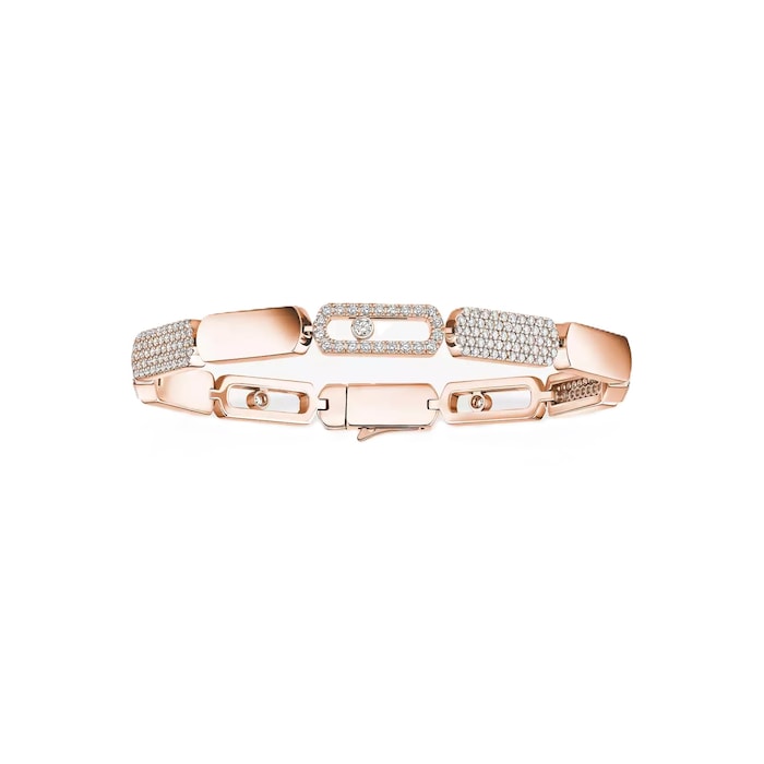 Messika 18K Rose Gold Imperial Move 1.34cttw Diamond Bracelet - Medium