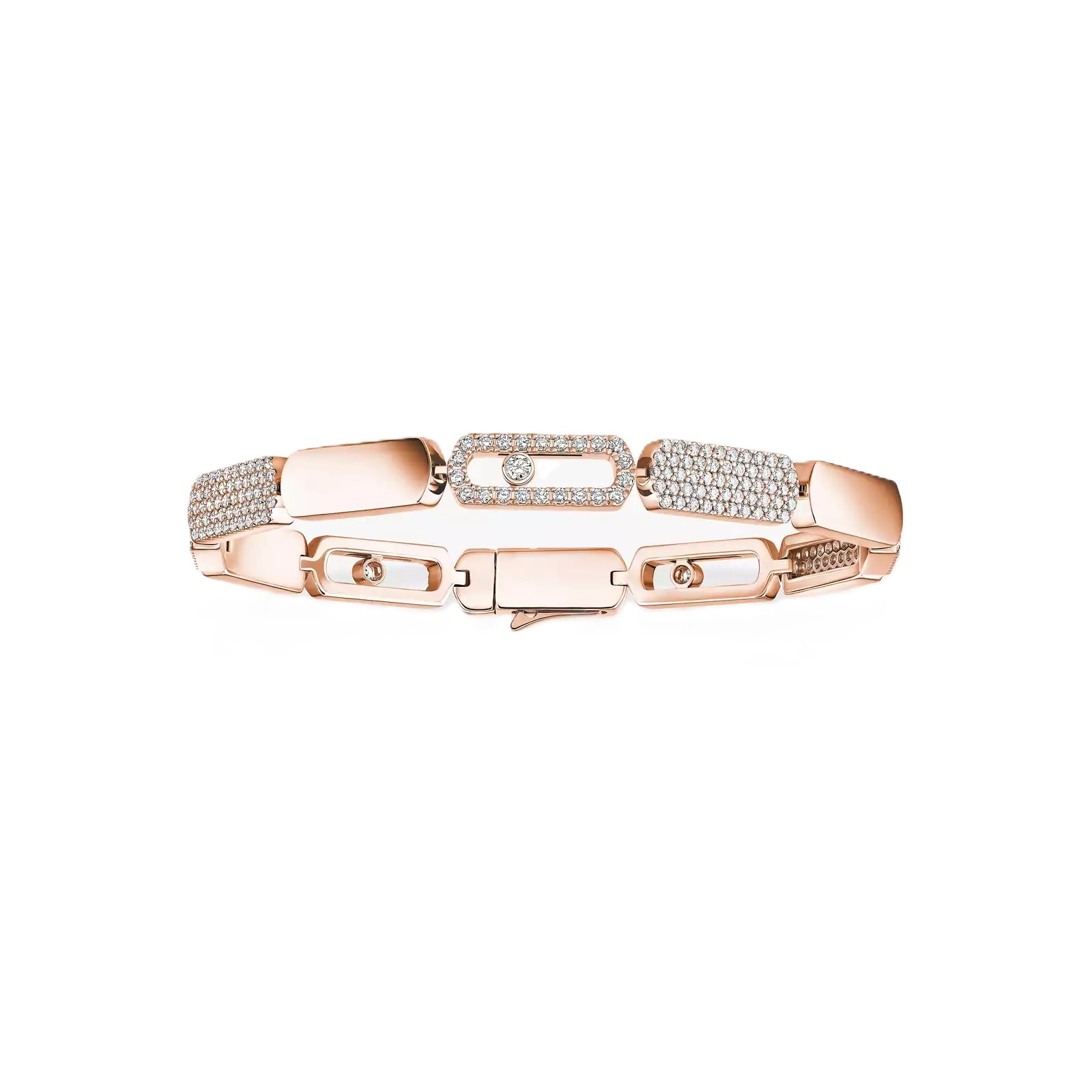 Messika 18K Rose Gold Imperial Move 1.34cttw Diamond Bracelet - Medium