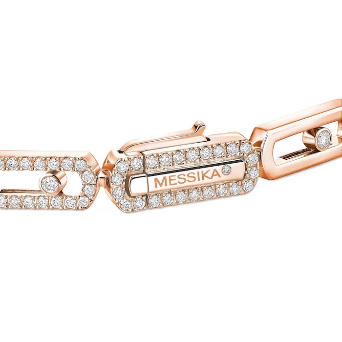 Messika 18K Rose Gold Imperial Move 1.34cttw Diamond Bracelet - Medium