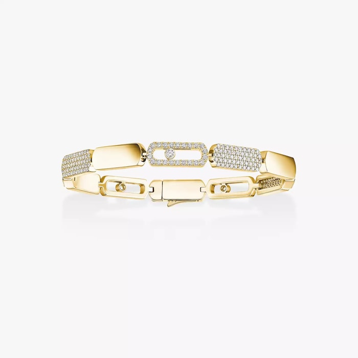 Messika 18K Yellow Gold Imperial Move 1.34cttw Diamond Bracelet - Medium