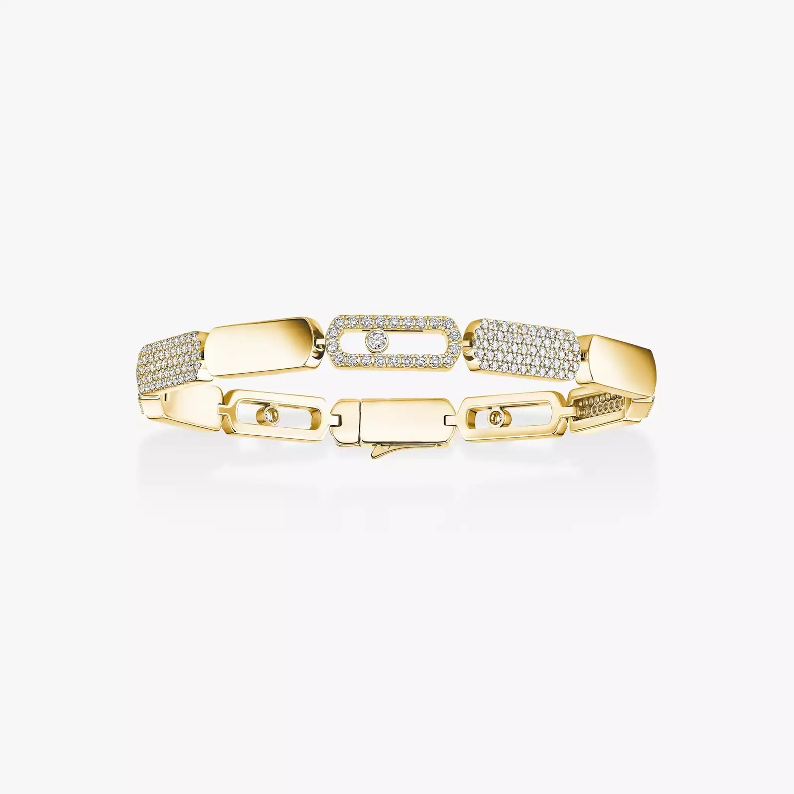 Messika 18K Yellow Gold Imperial Move 1.34cttw Diamond Bracelet - Medium