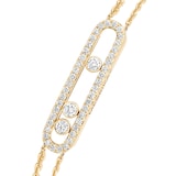 Messika 18K Yellow Gold Move Classique Pave Diamond Bracelet