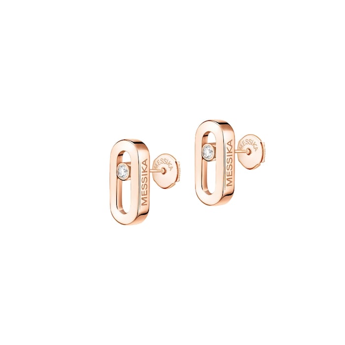 Messika 18K Rose Gold Move Uno Diamond Stud Earrings