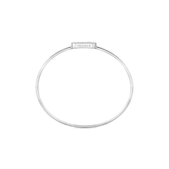 Messika 18ct White Gold Move Uno Pavé 0.18ct Diamond Flex Bangle