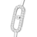Messika 18ct White Gold Move Uno Pavé 0.18ct Diamond Flex Bangle