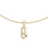 Messika 18ct Yellow Gold Move Uno Pavé 0.61ct Diamond Drop Pendant Choker Necklace
