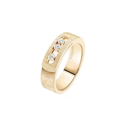 37711869 - 18ct Yellow Gold Move Noa Ciselé 0.10ct Diamond Ring