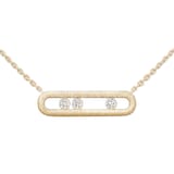 Messika 18ct Yellow Gold Move Classique Ciselé 0.20ct Diamond Necklace