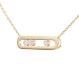 Messika 18ct Yellow Gold Move Classique Ciselé 0.20ct Diamond Necklace