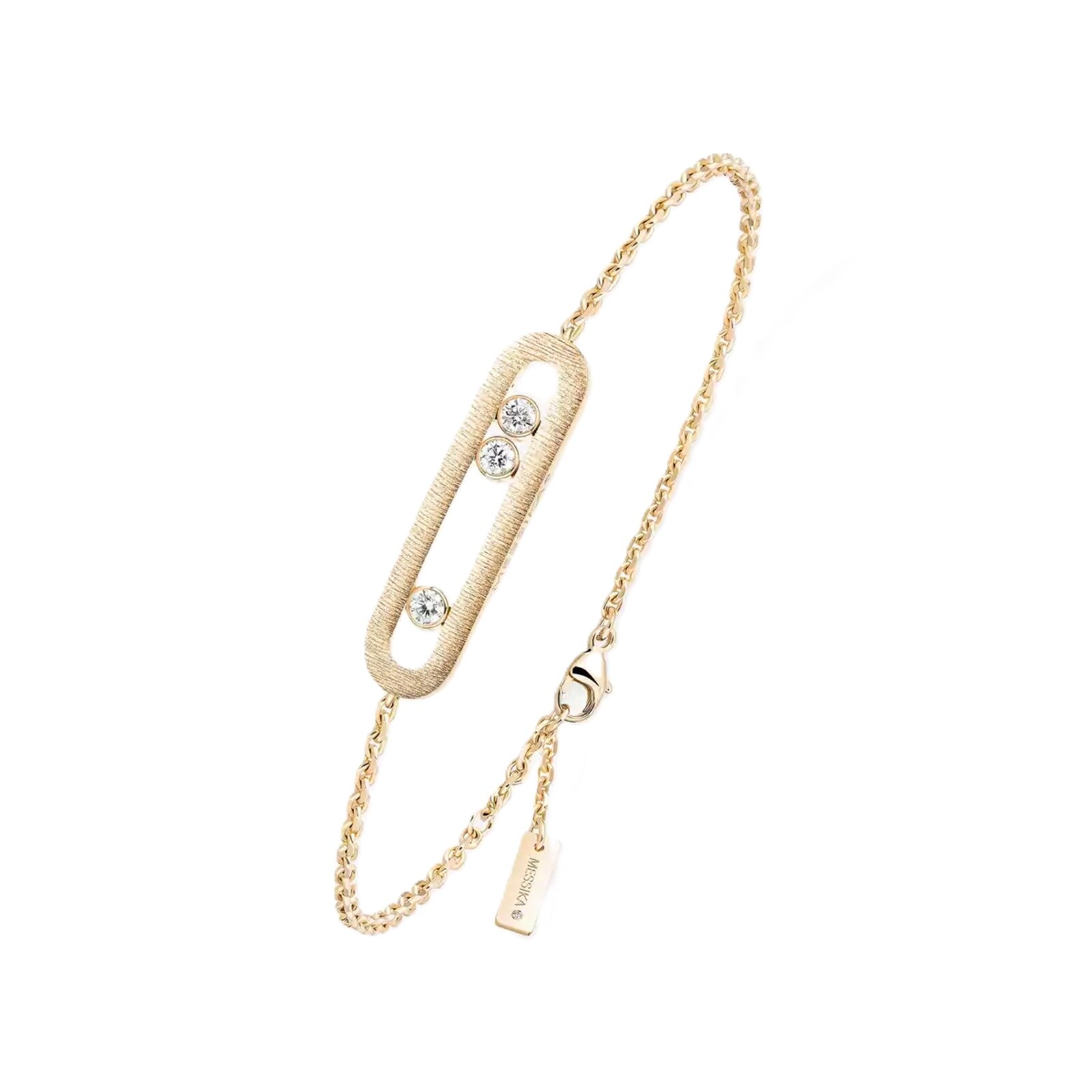 Messika 18ct Yellow Gold Move Classique Ciselé 0.20ct Diamond Bracelet