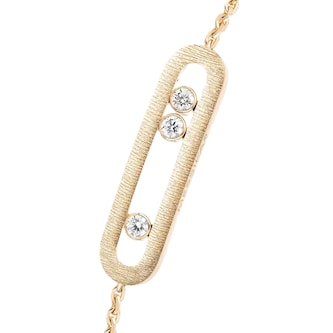 Messika 18ct Yellow Gold Move Classique Ciselé 0.20ct Diamond Bracelet