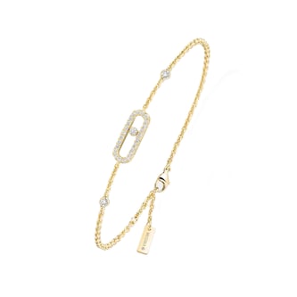 Messika 18ct Yellow Gold Move Uno Pavé 0.20ct Diamond Bracelet