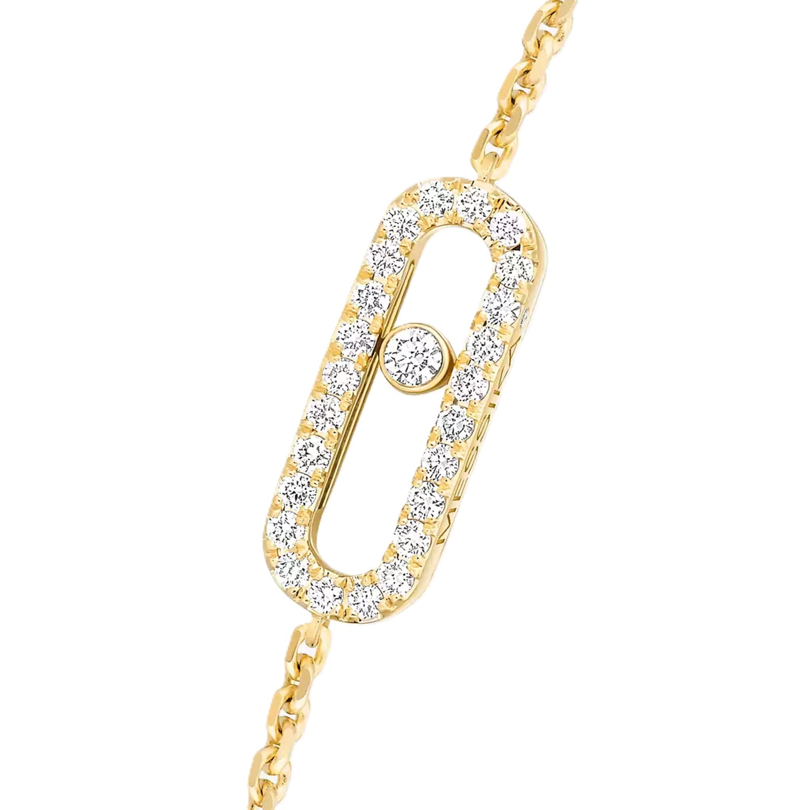 Messika 18ct Yellow Gold Move Uno Pavé 0.20ct Diamond Bracelet Messika 18ct Yellow Gold Move Uno Pavé 0.20ct Diamond Bracelet