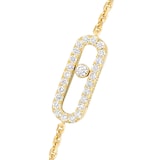 Messika 18ct Yellow Gold Move Uno Pavé 0.20ct Diamond Bracelet