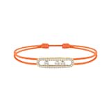 Messika 18K Yellow Gold Messika Cares Orange Cord Pave Diamond Bracelet