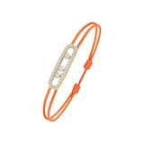 Messika 18K Yellow Gold Messika Cares Orange Cord Pave Diamond Bracelet