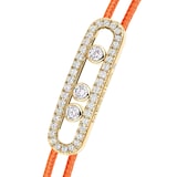 Messika 18K Yellow Gold Messika Cares Orange Cord Pave Diamond Bracelet