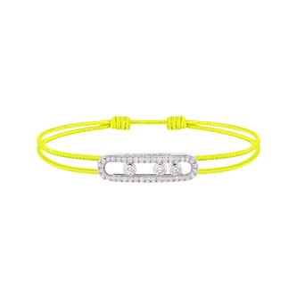 Messika 18K White Gold Messika Cares Yellow Cord Pave Diamond Bracelet Messika 18K White Gold Messika Cares Yellow Cord Pave Diamond Bracelet