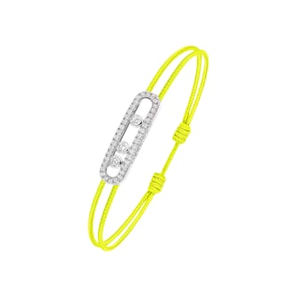 Messika 18K White Gold Messika Cares Yellow Cord Pave Diamond Bracelet