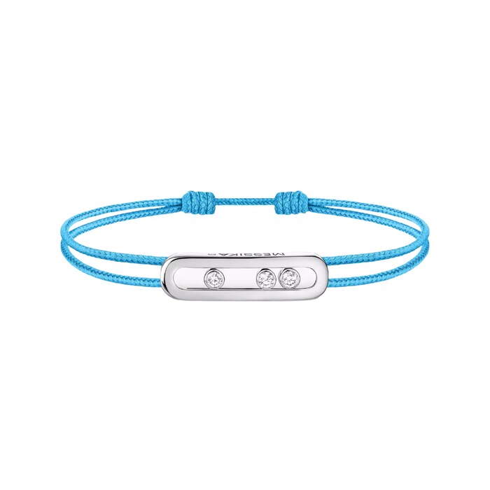 Messika 18K White Gold Messika Cares Blue Cord Diamond Bracelet
