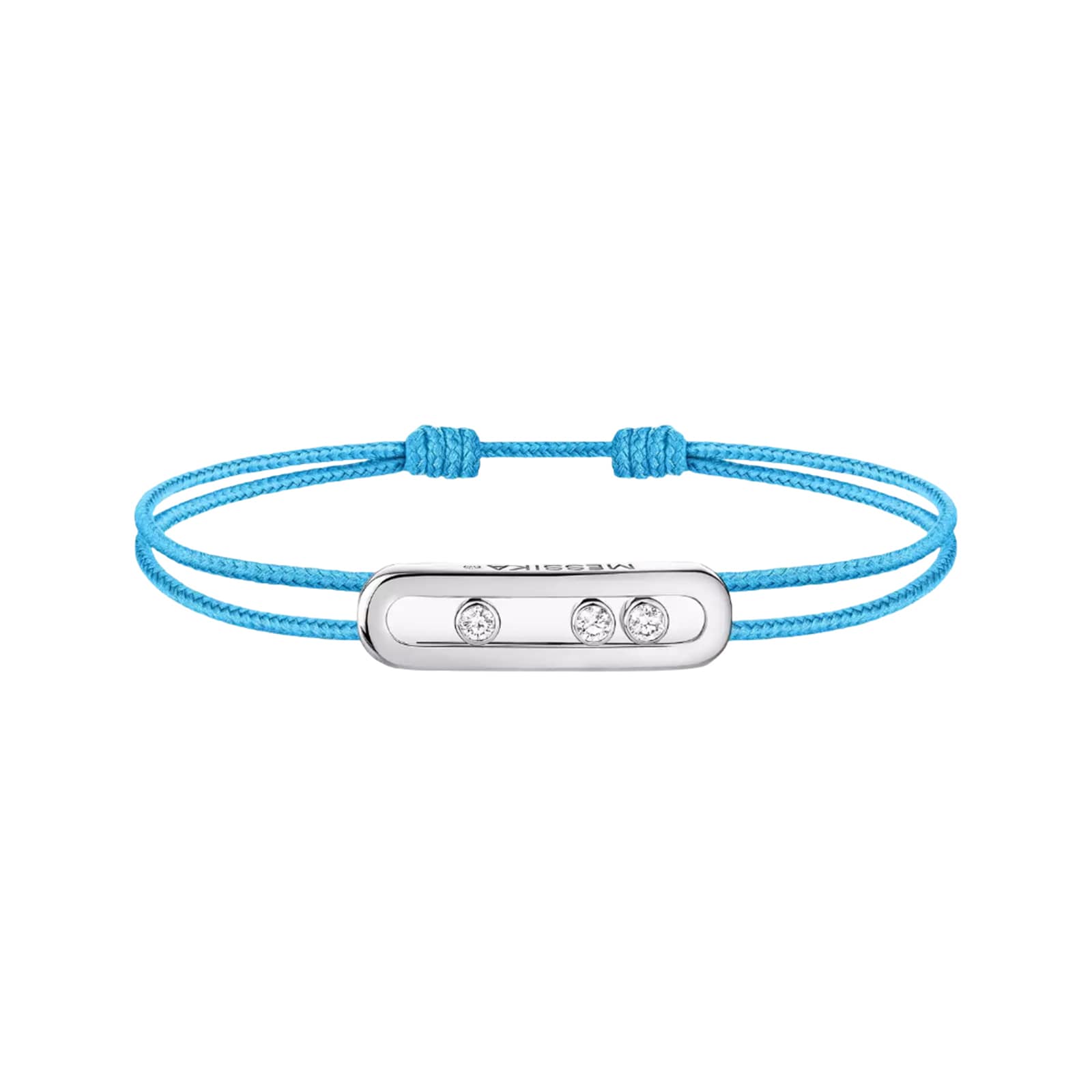 Messika 18K White Gold Messika Cares Blue Cord Diamond Bracelet Messika 18K White Gold Messika Cares Blue Cord Diamond Bracelet