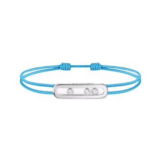 Messika 18K White Gold Messika Cares Blue Cord Diamond Bracelet