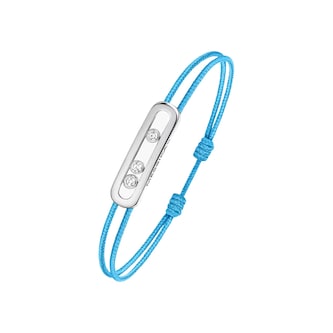 Messika 18K White Gold Messika Cares Blue Cord Diamond Bracelet