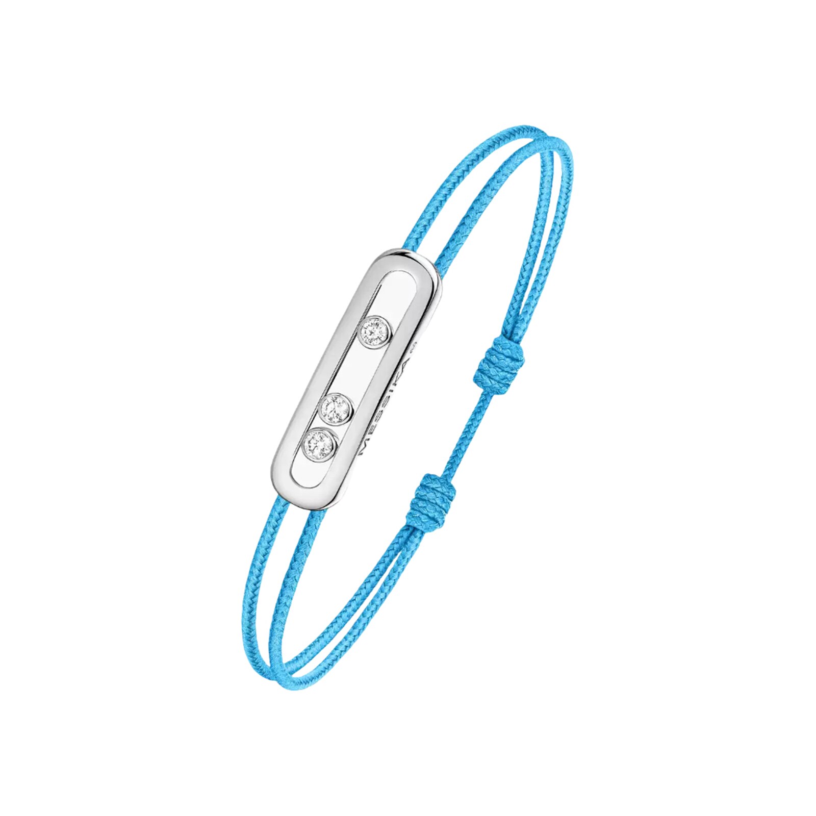 Messika 18K White Gold Messika Cares Blue Cord Diamond Bracelet