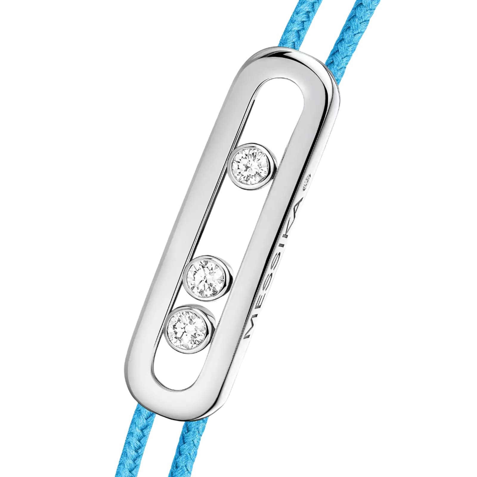 Messika 18K White Gold Messika Cares Blue Cord Diamond Bracelet