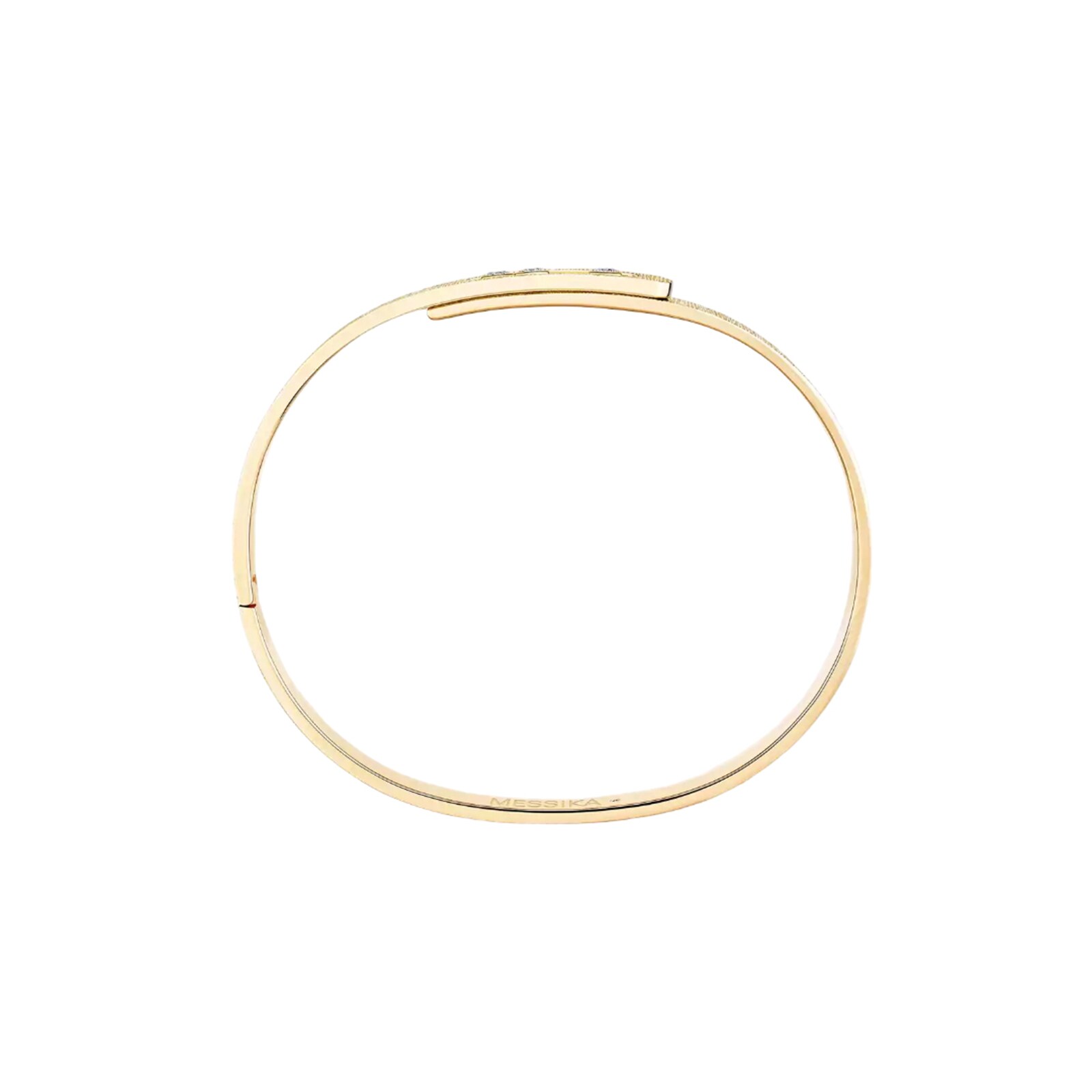 Messika 18K Yellow Gold Move Noa Cisele Diamond Bangle