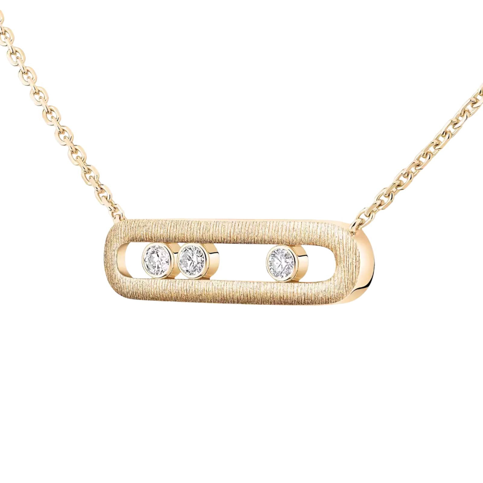 Messika 18K Yellow Gold Move Classique Cisele Diamond Necklace