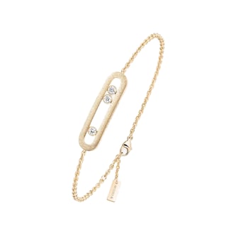 Messika 18K Yellow Gold Move Classique Cisele Diamond Bracelet