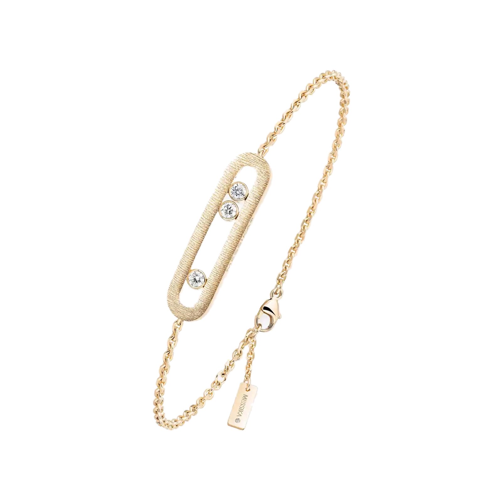 Messika 18K Yellow Gold Move Classique Cisele Diamond Bracelet