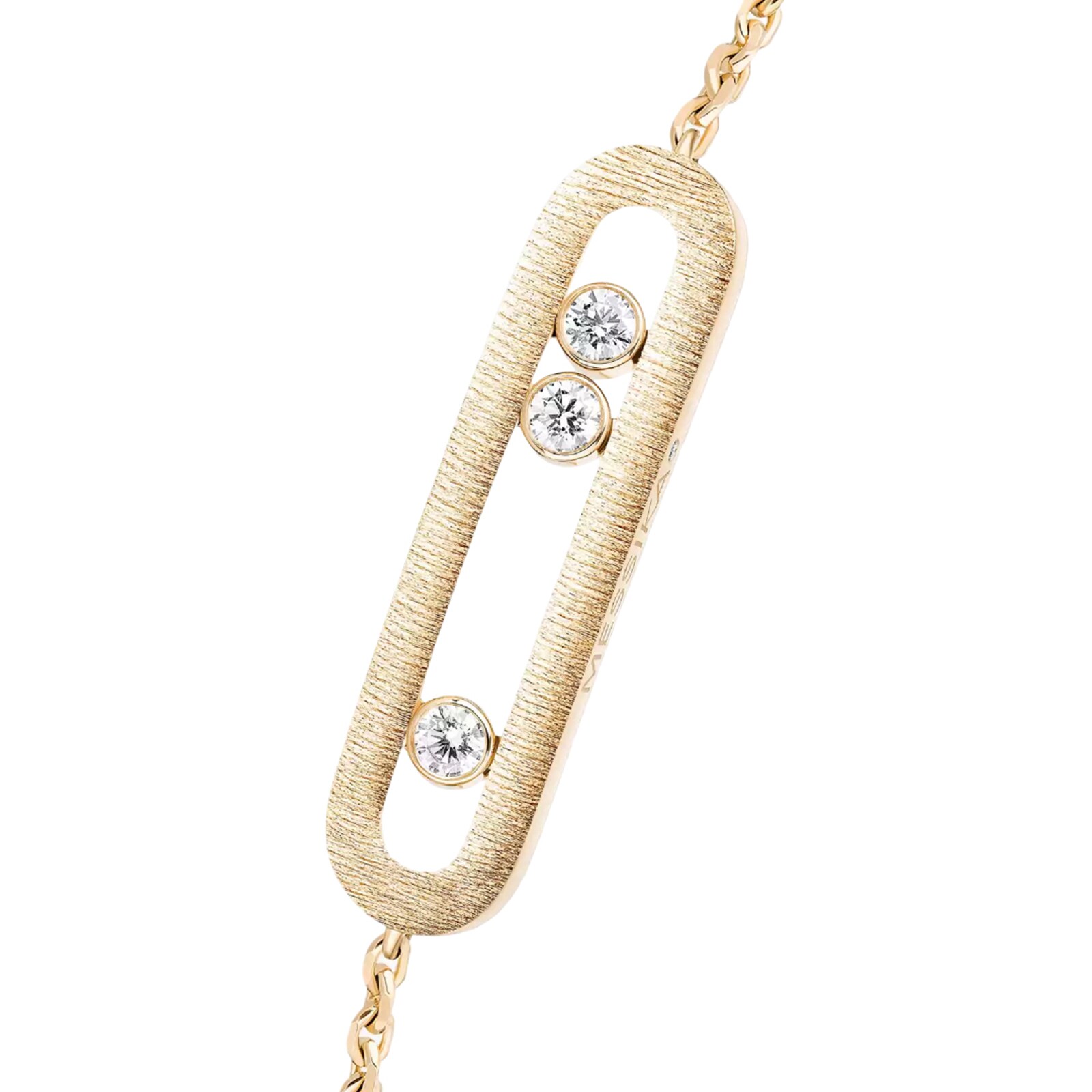 Messika 18K Yellow Gold Move Classique Cisele Diamond Bracelet