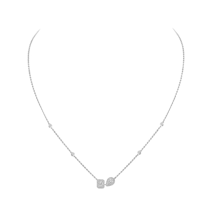Messika 18K White Gold My Twin Toi & Moi Diamond Necklace