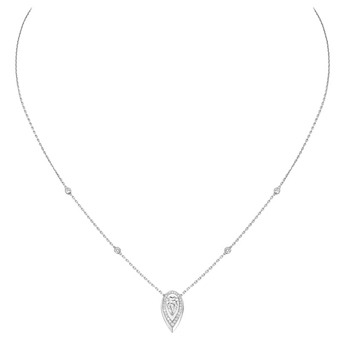 Messika 18K White Gold Fiery Diamond Necklace