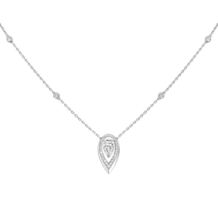 Messika 18K White Gold Fiery Diamond Necklace