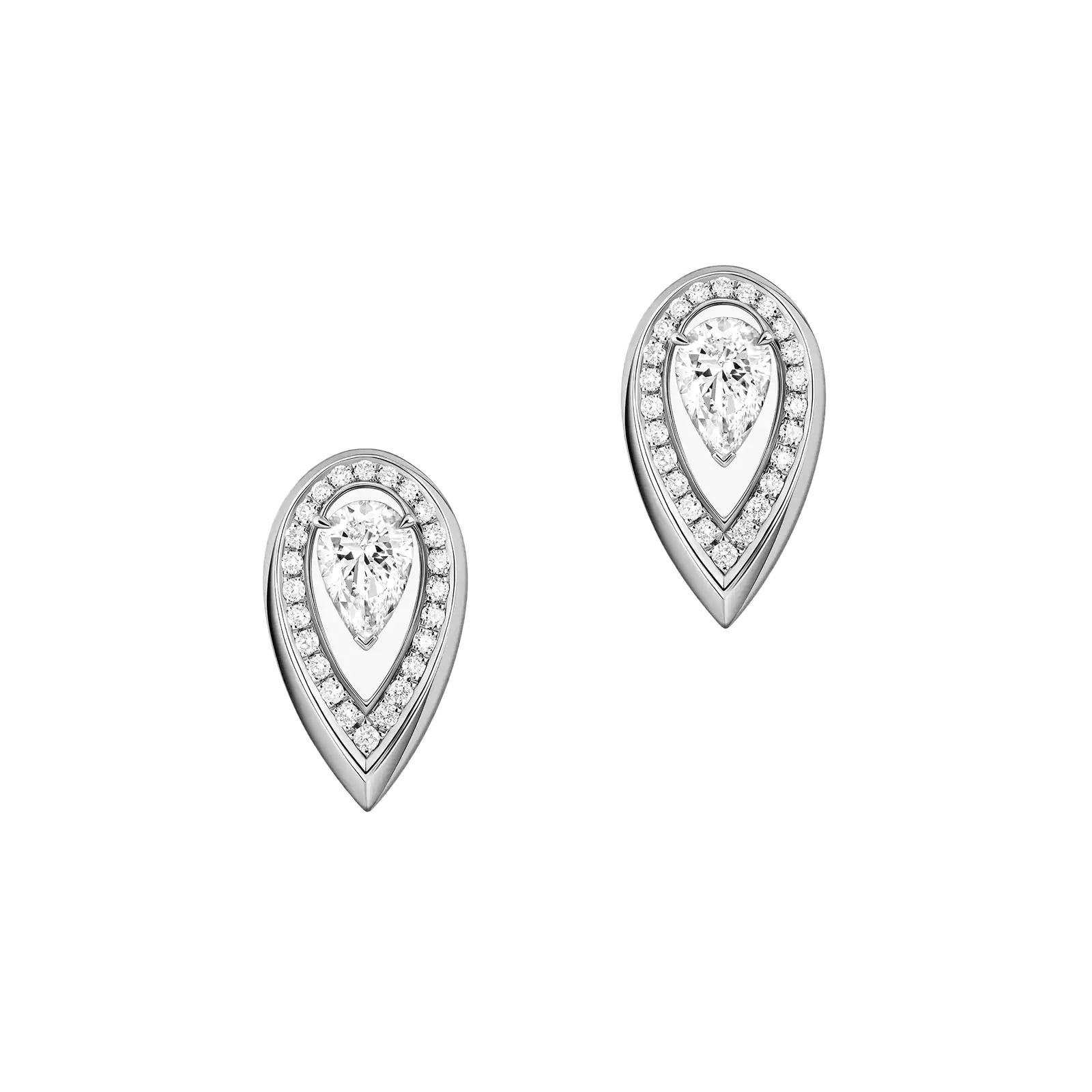 Messika 18K White Gold Fiery Diamond Stud Earrings