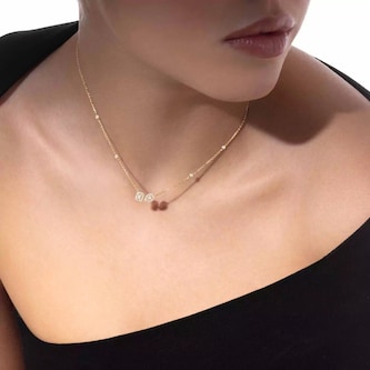 Messika 18K Yellow Gold My Twin Toi & Moi Diamond Necklace