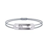 Messika Move Titanium Natural Titanium 0.24ct Diamond Cord Bracelet