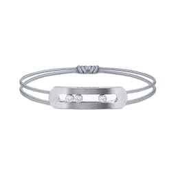 37711892 - Move Titanium Natural Titanium 0.24ct Diamond Cord Bracelet