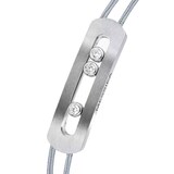 Messika Move Titanium Natural Titanium 0.24ct Diamond Cord Bracelet