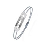 Messika Move Titanium Natural Titanium 0.24ct Diamond Cord Bracelet