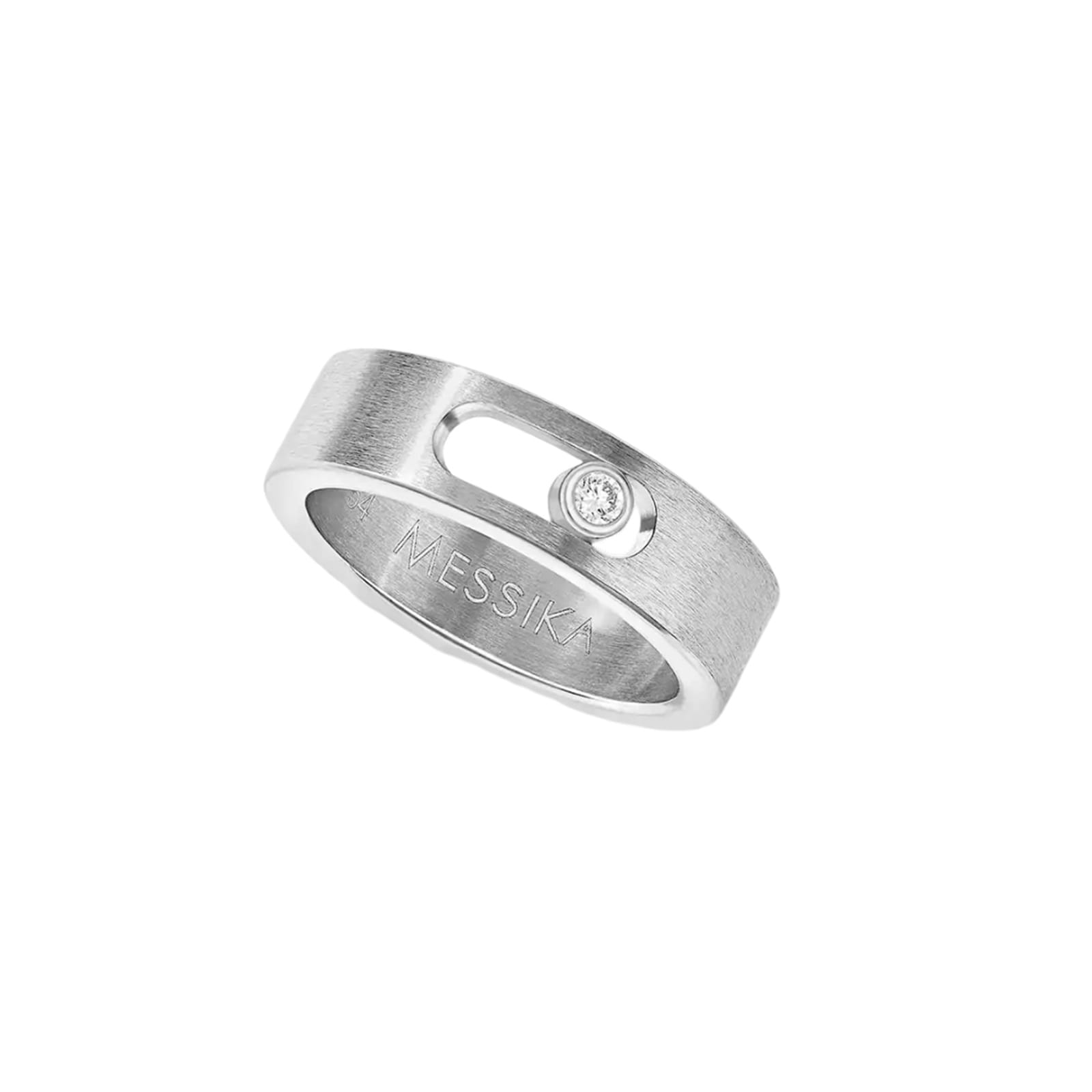Messika Move Titanium Natural Titanium 0.05ct Diamond Ring