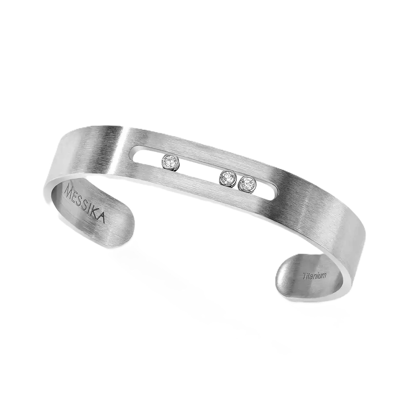 Messika Move Titanium Natural Titanium 0.25ct Diamond Bangle