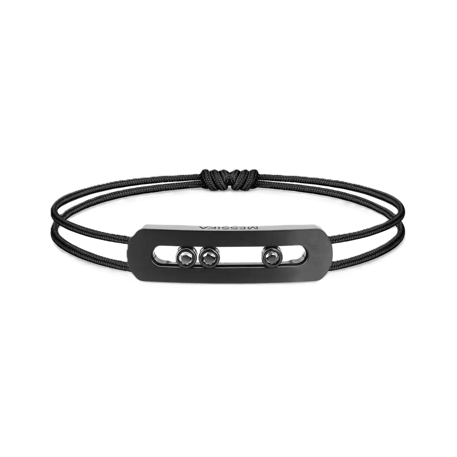 Messika Move Titanium Black 0.24ct Diamond Black Cord Bracelet