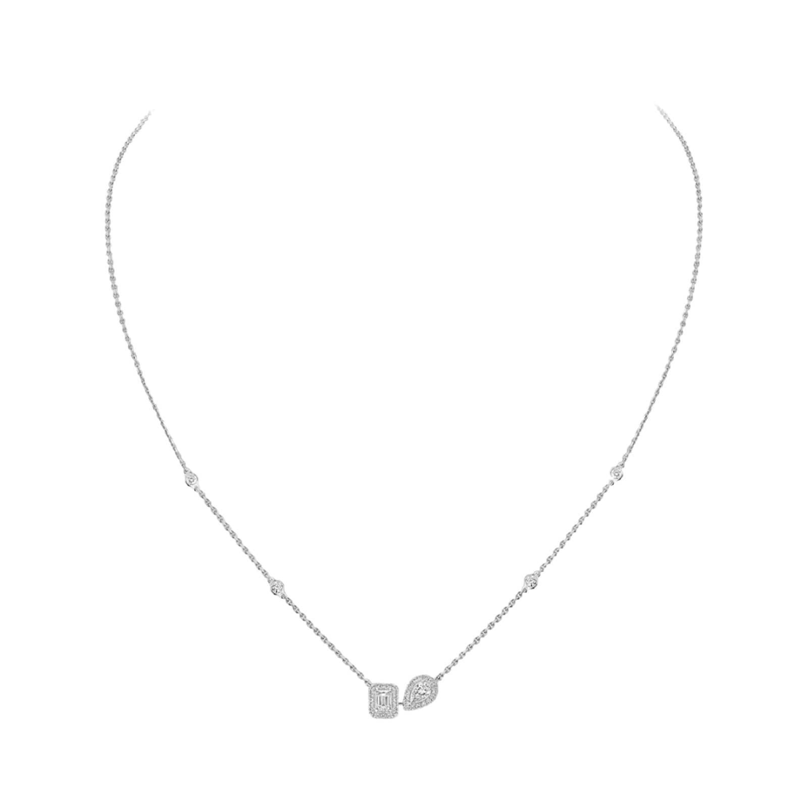 Messika 18ct White Gold My Twin Toi & Moi 0.30ct Diamond Necklace