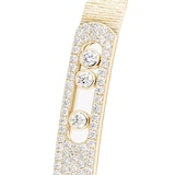 Messika 18ct Yellow Gold Move Noa Ciselé Semi Pavé 1.20ct Diamond Bangle